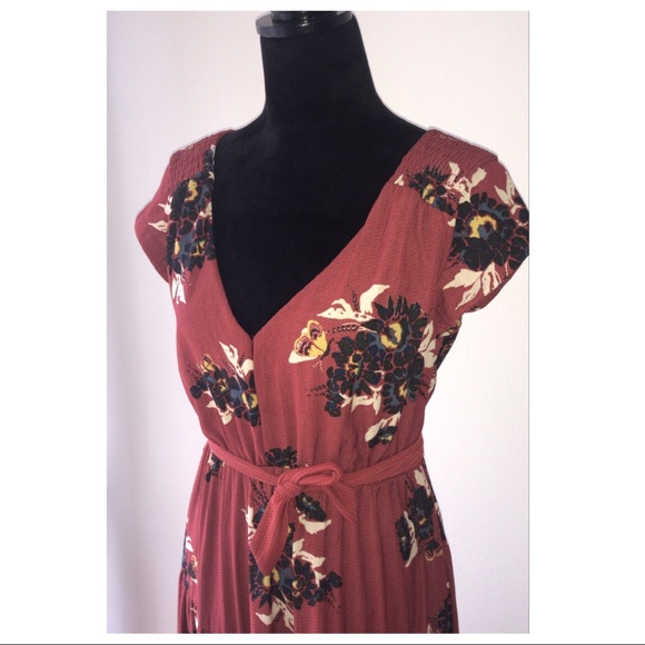 FREE PEOPLE FLORAL PRINT MIDI DRESS - Picture 3 of 8